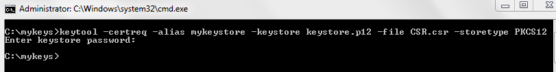 Creating a CSR with the Java keytool utility